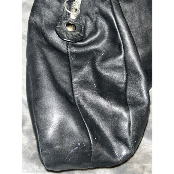 Vintage COACH \'Soho Madison Lynn\' F17092 Black Leather Buckle Hobo Shoulder Bag